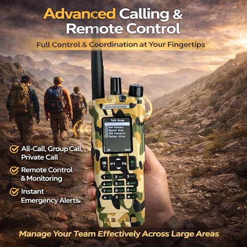 Image of BAOFENG DM32 DMR Ham Radio: 10W GPS Portable Radio with Earpiece for Hiking Camping - Type-C Rechargeable Amateur Radio Dual Band VHF UHF with 2-Battery for Outdoor Hunting Camo