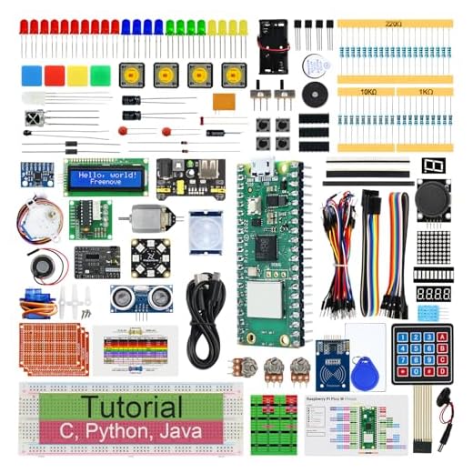 Freenove Ultimate Starter Kit for Raspberry Pi Pico W (Included), Dual-core Arm Cortex-M0+ Microcontroller, 767-Page Detailed Tutorial, 224 Items, 119 Projects, Python C Java Code