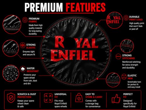 Image of Petrol Tank Cover for Bullet, Classic 350 /500, Electra and Standard, Black, Stretchable Fabric, Since 1901 Logo