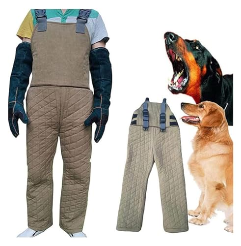 DXYOYONGMZ Professional Dog Bite Sleeves Suit, AntiDog Bite Snake Bite Jumpsuit Thickened AntiTear Bite Light and Flexible to Catch Stray Dogs(L)