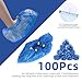 100 Pack of Disposable Shoe Covers for Indoors with T-buckle, Non-Slip Shoe Booties Covers for Automatic Shoe Dispensers, Can Be Used in Laboratories, Homes, Stores, and Other Public Places