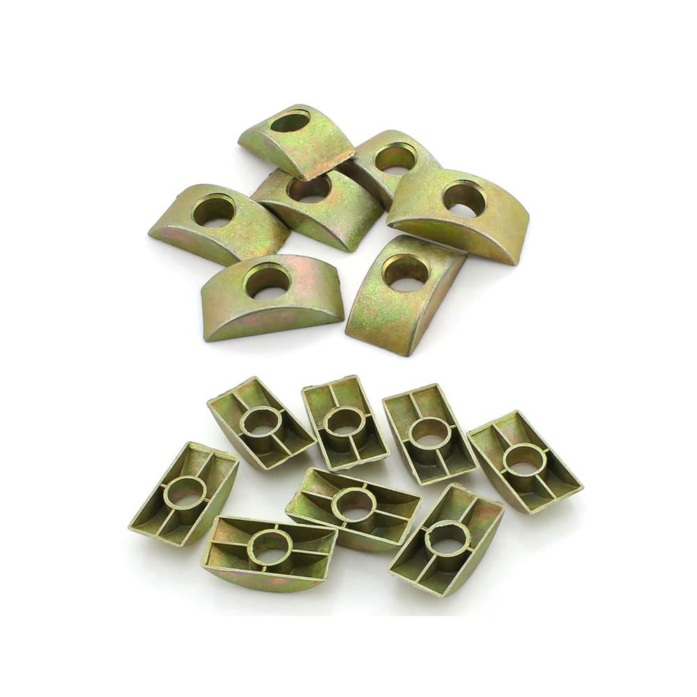 Wmzjnljy 40pcs Half Moon Nuts Half Moon Nuts Spacer Alloy Half Moon Nut Furniture Connector Spacer 8 mm Hole for Furniture Connect(J13-40)-image-7