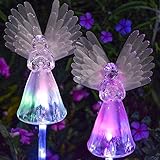 2 Pack Solar Powered Angel for Cemetery...