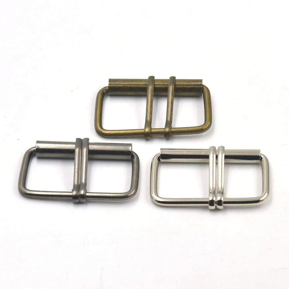 Micoshop Bronze 5 Pcs 50Mm 2" Buckles 2 Prong Roller For Belt Strap Cotton Leather Nylon Craft