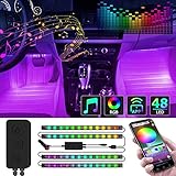 Mehrere Farboptionen: Ausgestattet mit RGB LED Innenbeleuchtung Auto stehen Ihnen mehr als 16 Millionen Farben und verschiedene Farbtöne zur Auswahl. Sie können auch Ihre eigenen einzigartigen Farben kreieren, um Ihre Autoatmosphäre zu ergänzen.