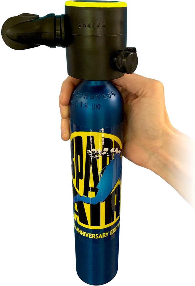 Spare Air Original Mini Scuba Tank - 3 cu ft Dive Cylinder - Made in USA-DOT Marked Tank with Holster, Leash, Refill Adapter