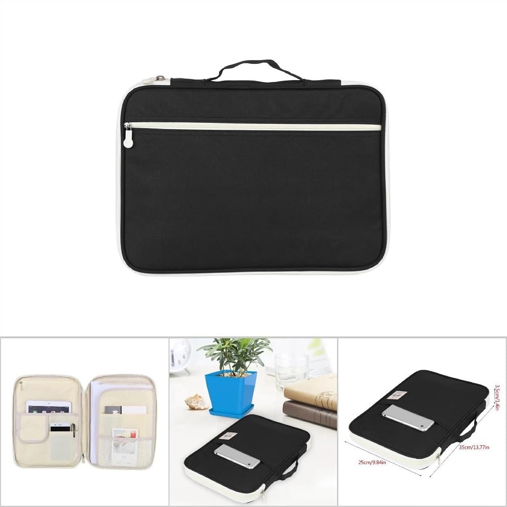 Teczka na dokumenty A4 materiały piśmiennicze piórnik torby do przechowywania dokumentów teczka na dokumenty teczka organizer komputer notebook zapinana na zamek etui szkolne biuro teczka