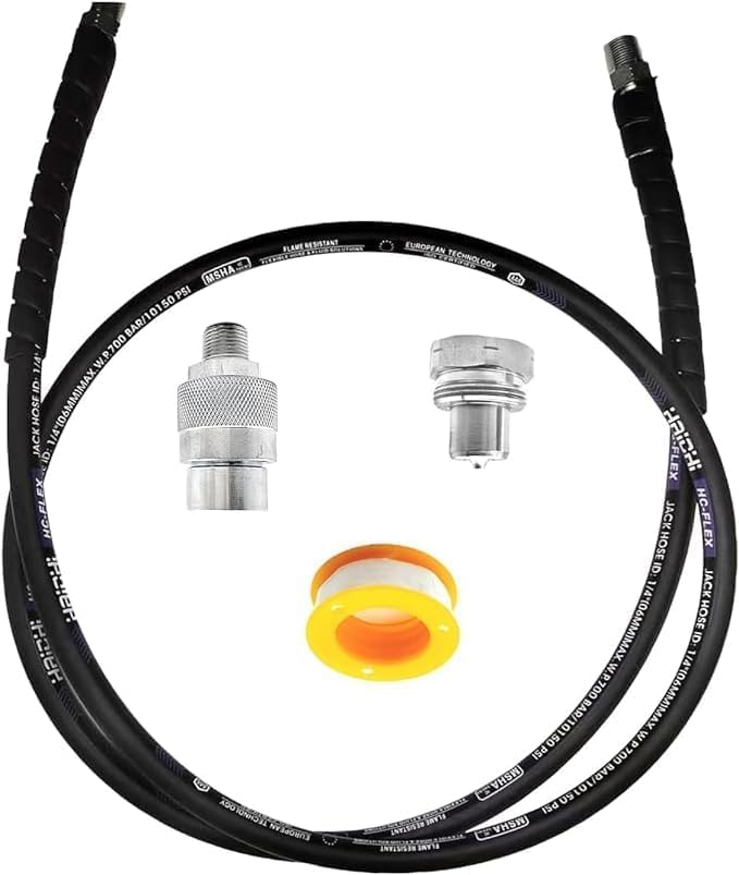 Hydraulics 6' 10000psi High Pressure Hydraulic Hose 3/8" NPT Thread,1/4" ID x 6.6 ft