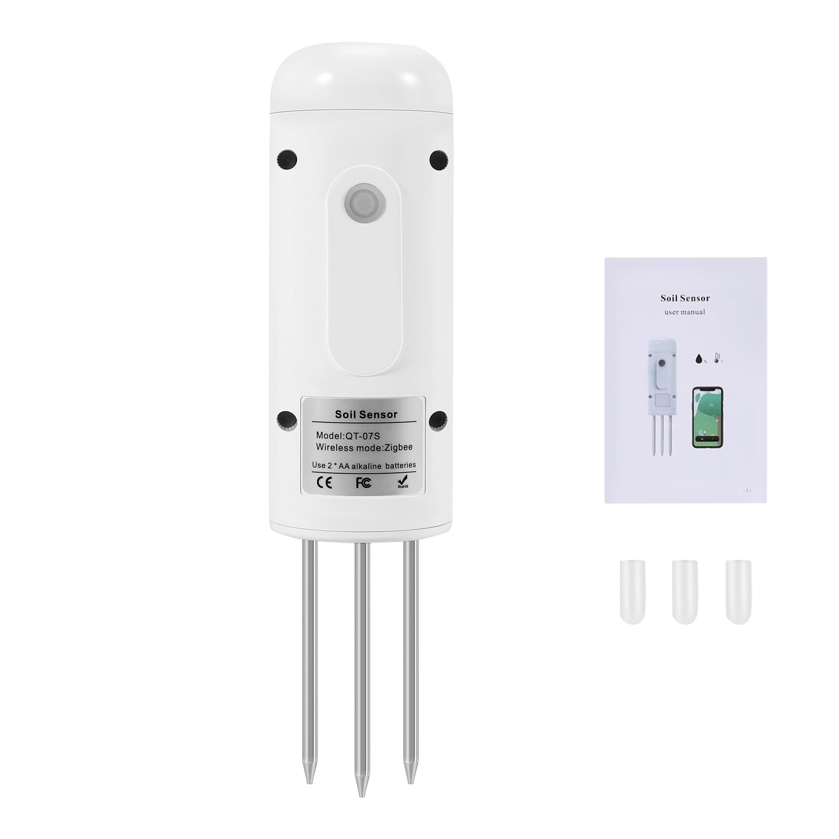 Littimoon Tuya Zigbee Moisture Meter Temperature Humidity Tester Plant Monitor IP67 Detector Garden