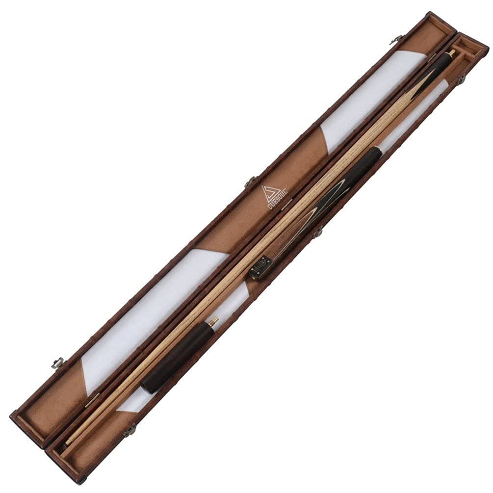 CUESOUL Queue de Snooker Classique 57 pouces 18 oz Palissandre 3/4 Joints Étui Similicuir Embout 9,5 mm