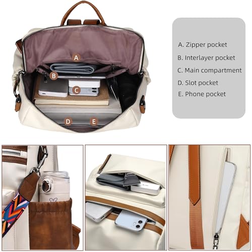 Image of Dora & Liz Womens Backpack Purse Leather Backpack Purse for Women Travel Fashion Backpack Designer Ladies Shoulder Bags
