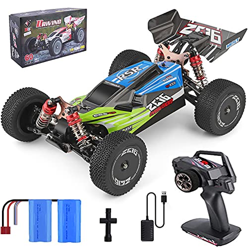 Remote Control Car, WLtoys 144001 RC Car, 60Km/h High Speed RC Car, 1:14 Scale 4WD Electric Trucks Toys Adapt to VariousTerrains, Off-Road Drift RC Cars for Adults & Kids Gifts (Green)
