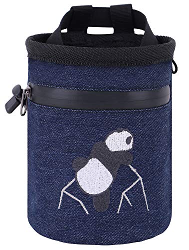 AMC Rock Climbing Chalk Bag with Embroidery/Pocket/Belt
