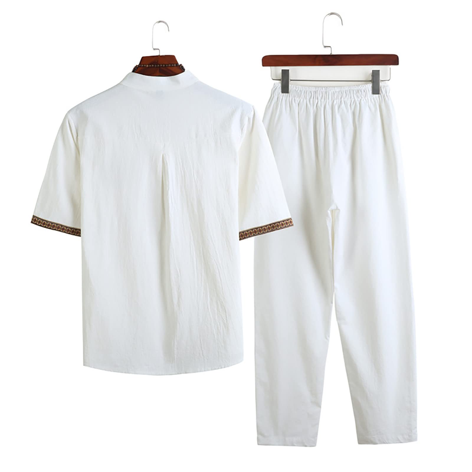 Ropa de estilo chino para hombre, traje de verano para hombre, estilo tang, media manga, traje tradicional para artes marciales, Kung Fu, Tai Chi, Wushu, traje chino Tang