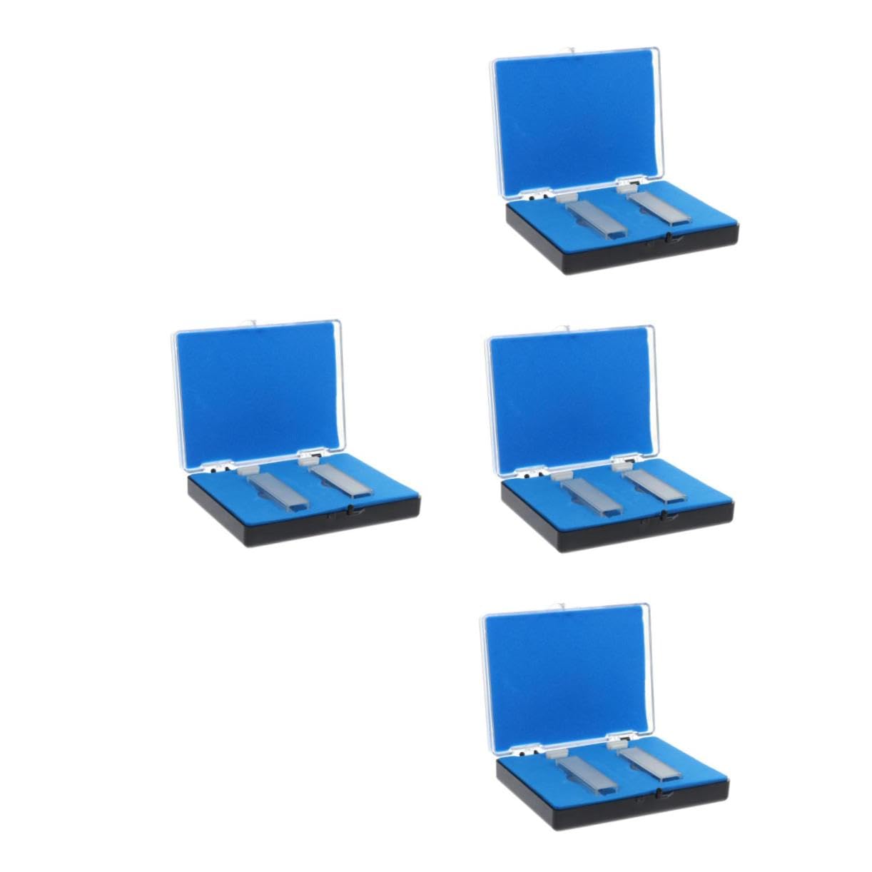 OUNONA 8 Piezas cubeta de cuarzo bandeja de plástico batería cuadrada luxometro multiusos herramientas bandeja de vidrio para servir cubeta de lectura precisa cubeta de muestra miniatura
