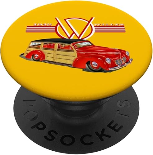 Miniatura 1 de 1940 Willys Hot Rod Woody Station Wagon Deluxe Model PopSockets Swappable PopGrip
