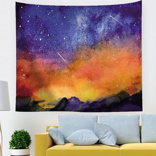 Tissu mural 3D ciel étoilé multicolore pour décoration XXL