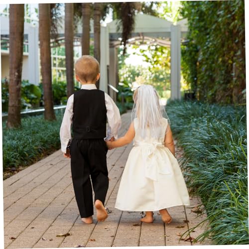 FRCOLOR Women's Bridal Veil with Detail and Hair Comb Elegant Tulle Wedding Veil for Brides and Flower Girls for Weddings and Photography4