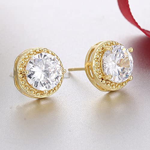 Boucles d'oreilles Zircon 8mm parfaites pour illuminer vos tenues de bureau