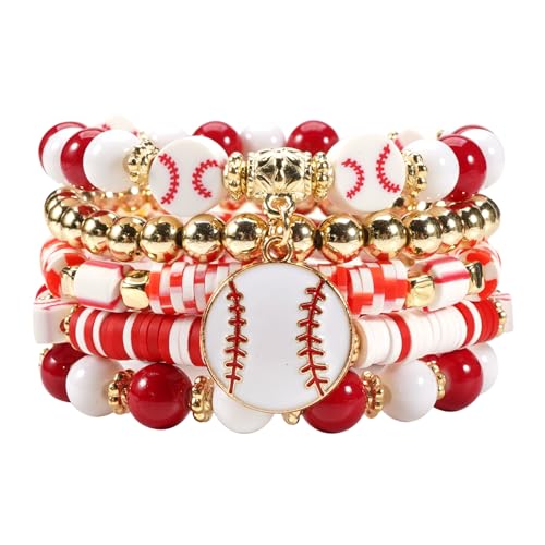 Valentine's Day Bracelets for Women St.Patrick’s Day Bracelets USA Flag Bracelet Rainbow Easter Mardi Gras Heishi Beaded Bracelets