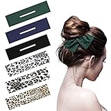 Ligero y portátil: estas bandas de moño de tela de estilo boho están diseñadas con un tamaño ajustable, que es de aproximadamente 35 x 10 cm/ 13,78 x 3,94 pulgadas, livianas y portátiles, por lo que se pueden llevar fácilmente en su bolsillo o en un bolso pequeño, puede haz fácilmente un bonito moño rápido en cualquier momento y en cualquier lugar