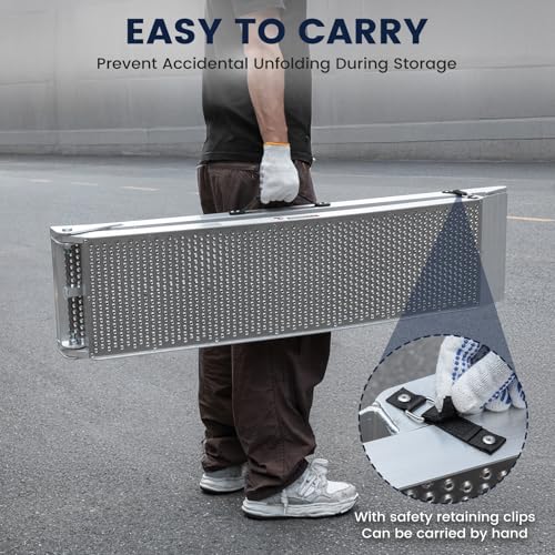 Rampa de aluminio plegable 7.5FT capacidad 850 lbs miniatura 6