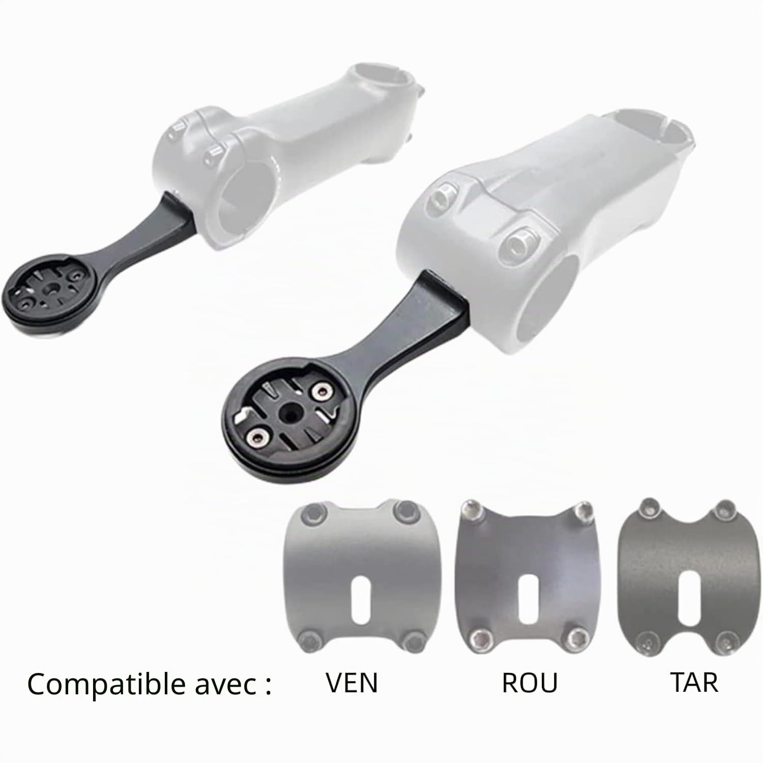 Support de vélo Compatible avec Potence spéciale Vange SL7, Out Front Combo Mount pour Garmin Edge Wahoo Elemnt et Bryton