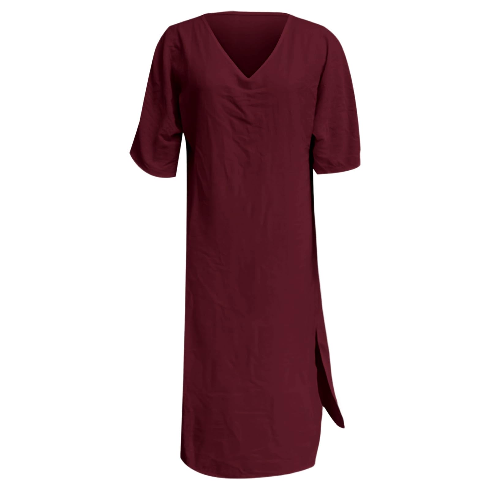 Abito estivo estivo da donna con linea A, tasche, taglio fluido, abito elegante e confortevole per le giornate calde, perfetto per l'estate, tinta unita, abito casual