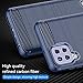 Compatible with Samsung Galaxy A22 4G 6.4 inch Case and Tempered Glass Screen Protector Shockproof Soft Silicone Carbon Fiber Phone Cover for Gaxaly M32 M22 F22 Galaxies A 22 22A G4 Women Men Blue