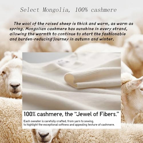 Ordaba Suéteres de caxemira para mulheres, 2024 novo suéter feminino de caxemira, suéter pulôver mac