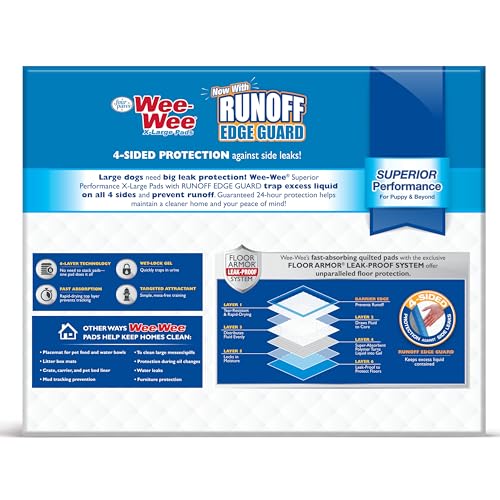 Four Paws Wee-Wee Superior Performance X-Large Dog Pee Pads, 75 Count