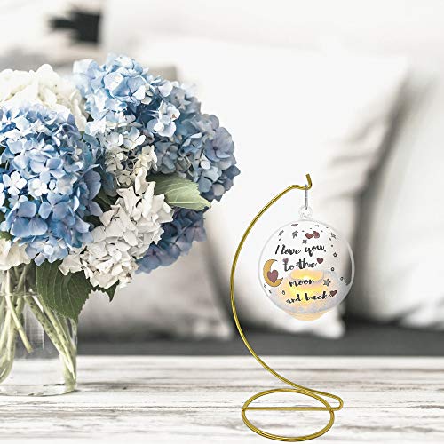 Gold Ornament Stands - Set Of 6 Brass Metal Christmas Ornament Hangers - 9-Inch Stand - Terrarium Display #TOP6