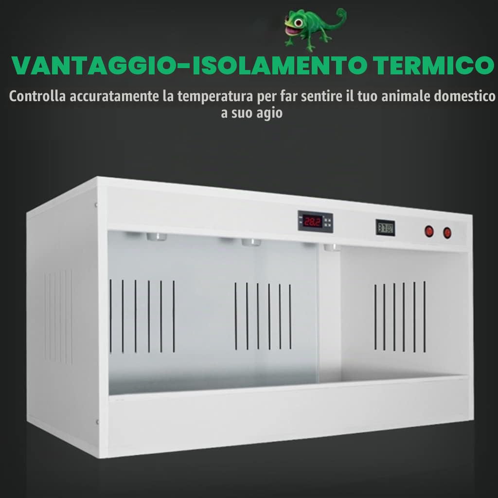 Terrario per Rettili di Grandi Dimensioni Serbatoio Habitat per Rettili Lizard Gecko Tartaruga Pitone Habitat for Lucertola Serpente Drago Barbuto Tartaruga Camaleonte
