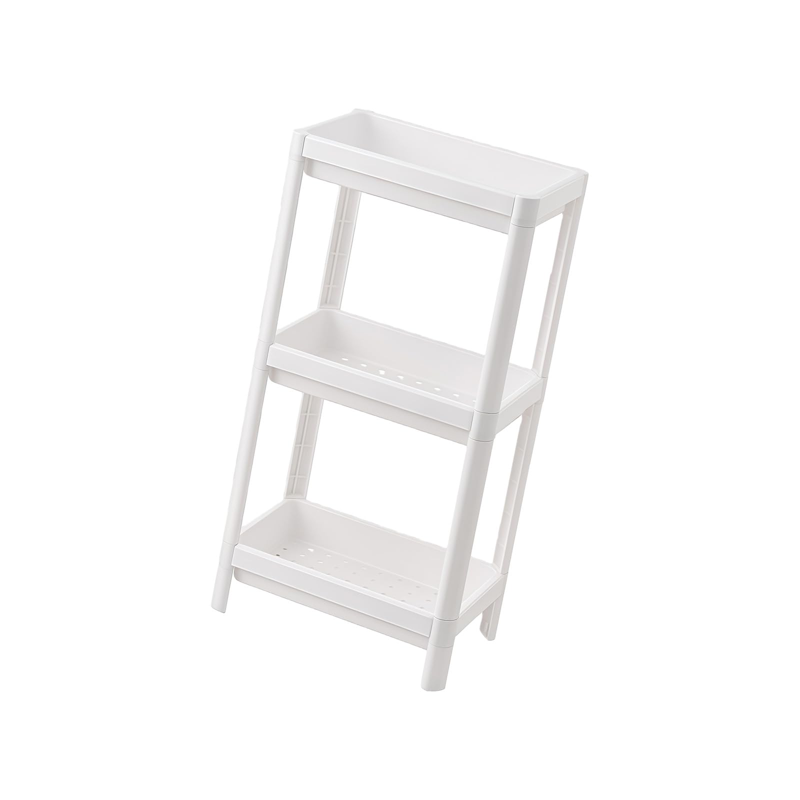 Tsophreniq Storage Trolley 3 / 4Tier Rolling Utility Cart for Tight Furniture Gaps Freestanding Shelf Easy to Clean Rolling Utility Cart for Bathroom