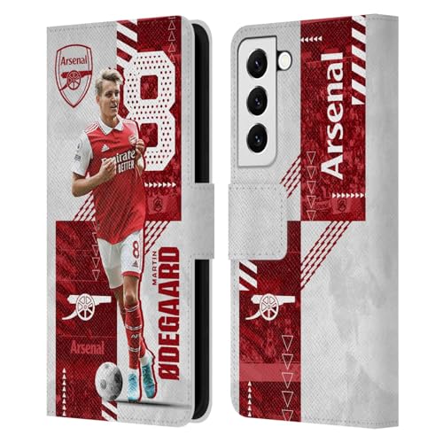 Coque Arsenal FC Martin Ødegaard pour Samsung S22 5G étui cuir à rabat