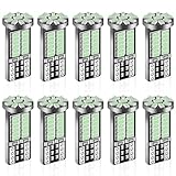 iFunyLED 10Pcs Super Bright 194 T10 168 2825 W5W 34-SMD 3014 Chipsets Replacement LED Bulb for Car Trunk Interior Dome Map Door Courtesy License Plate Lights - Ice Blue