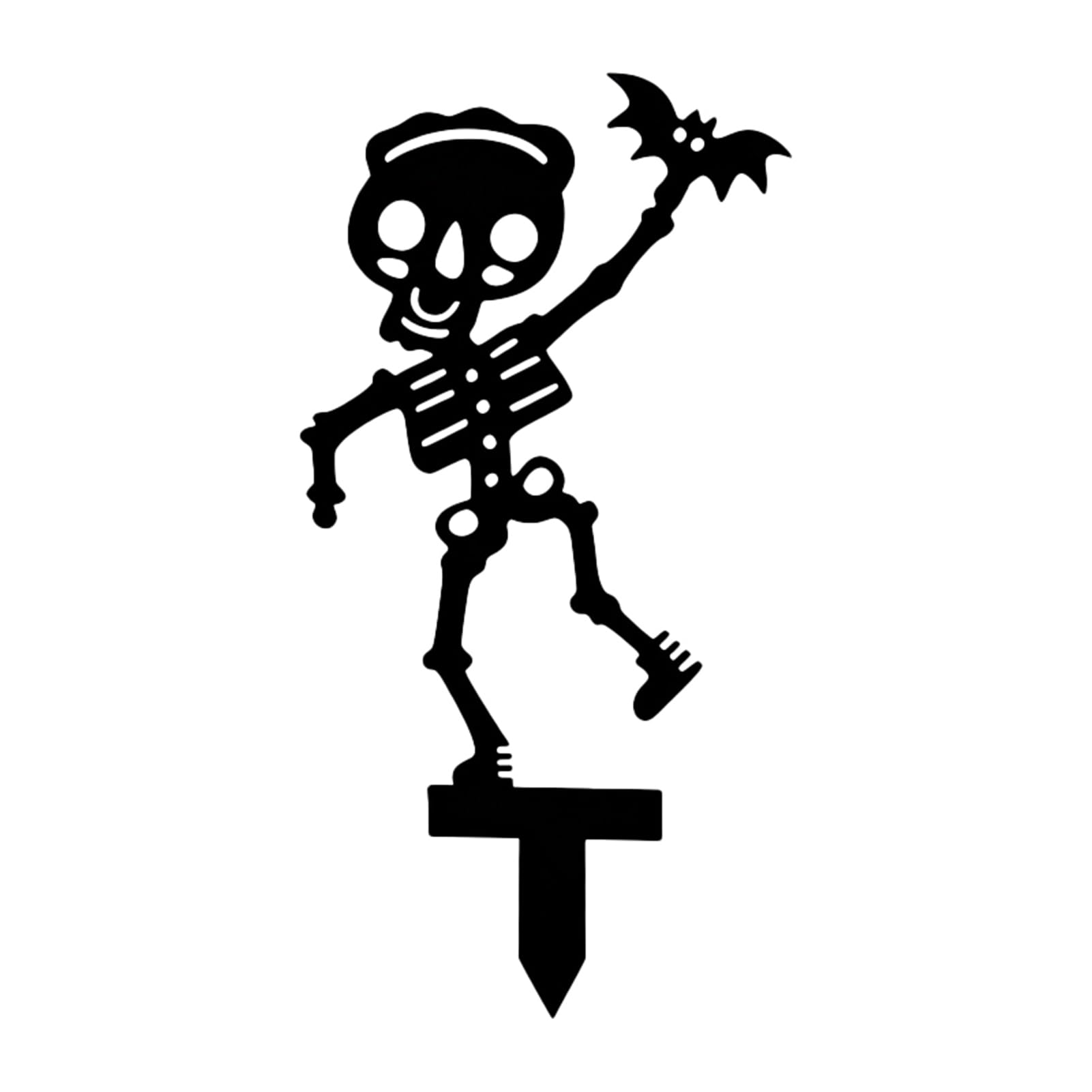pidodou Halloween Skeleton Garden Stake Metal Yard Art Decoration