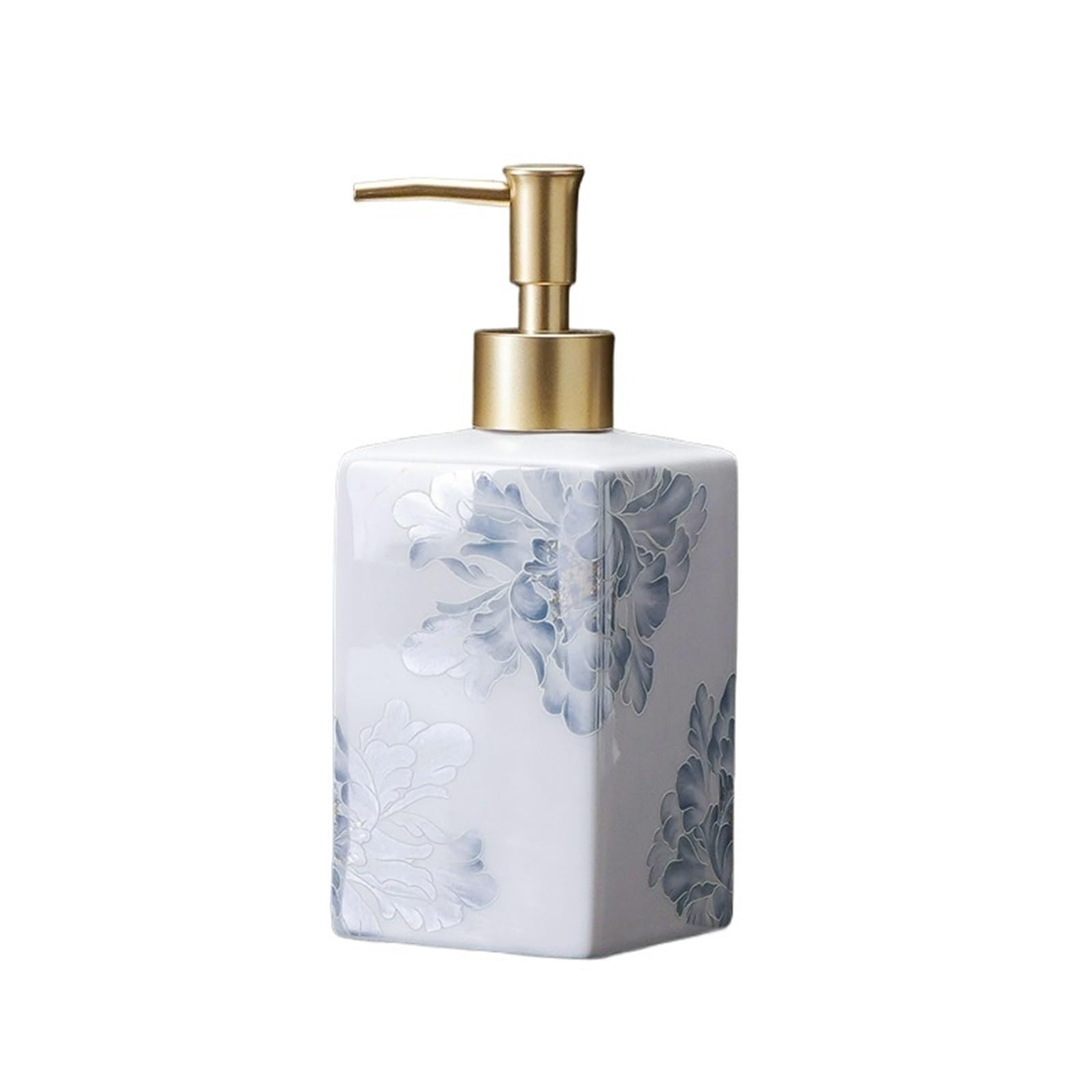Soap Dispenser Luxury Ceramic Soap Dispenser With Pump For Bathroom Shower Gel Dispensing(Medium)
