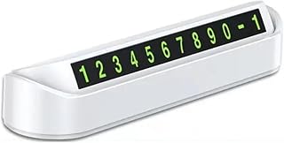 Temporary Parking Card 2pcs Car Temporary Parking Card Phone Number Plate Telephone Park Stop Automobile Accessories(White)