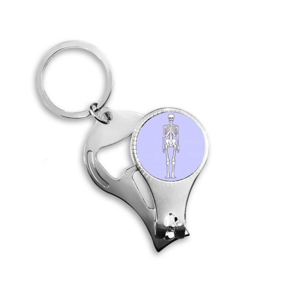 Porte-clés structure osseuse ongle en forme de corps humain pour accessoire de sac original