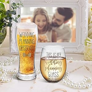 This is My Wedding Planning Glass Set, Engagement Gift for Couples, Mr & Mrs Gift, Anniversary, Wedding Gift for Newlyweds, Bride and Groom, Bridal Shower Gift Set This is My Wedding Planning Glass Set Engagement Gift for Couples Mr Mrs Gift Anniversary Wedding Gift for Newlyweds Bride and Groom Bridal Shower Gift Set