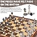Luxury Large Chess Set 17 Inch Wooden Chess Board with Metal and Acrylic Chess Pieces, 3.5