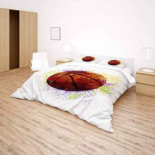 Linge de lit basketball 3 pièces lit simple en polyester doux