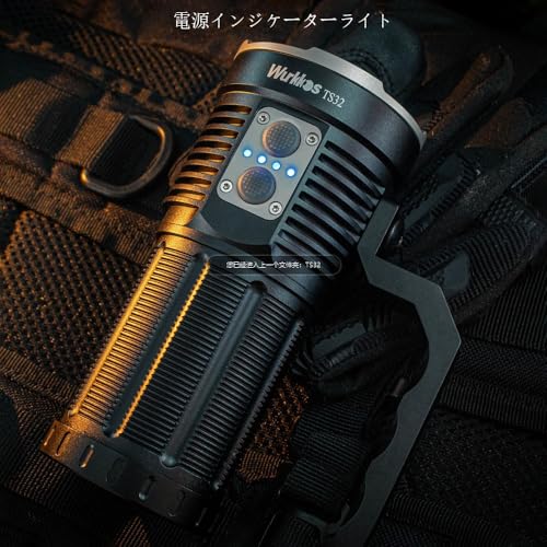 Image of Wurkkos TS27 Rechargeable High Lumen Flashlights, 3200LM 2772Feet Long Throw Super Bright Flashlight,Bidirectional Lighting 300-hour Ultra-Long Flashlights for Camping,Exploration,Work(Blue)