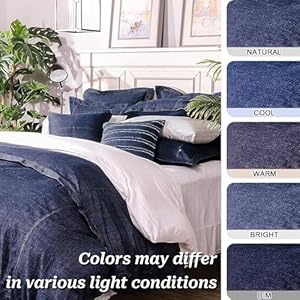 ELEGANT LIFE HOME Cotton Yarn Dyed Washed Denim Bed Skirt/Dust Ruffle β 18 Inch Tailored Drop (King 78'' x 80'' + 18'' Dark Blue 1 PC) ELEGANT LIFE HOME Cotton Yarn Dyed Washed Denim Bed SkirtDust Ruffle–18 Inch Tailored Drop King 78 x 80 18 Dark Blue 1 PC
