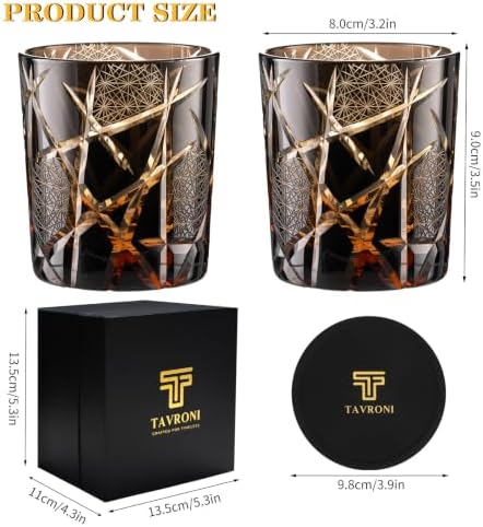 Old Fashioned Edo Style Kiriko Whiskey Glass – 8 oz Handmade Japanese Cut Crystal Tumblers for Bourbon, Scotch, Cocktail, Liquor – Premium Gift Boxed Drinkware for Men, Dad, Husband image 5