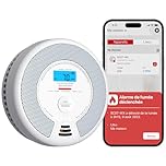X-Sense Détecteur de Fumée et de Monoxyde de Carbone Connecté avec Batterie Remplaçable, Détecteur Intelligent Compatible avec X-Sense Home Security App, SC07-WX, Lot de 1