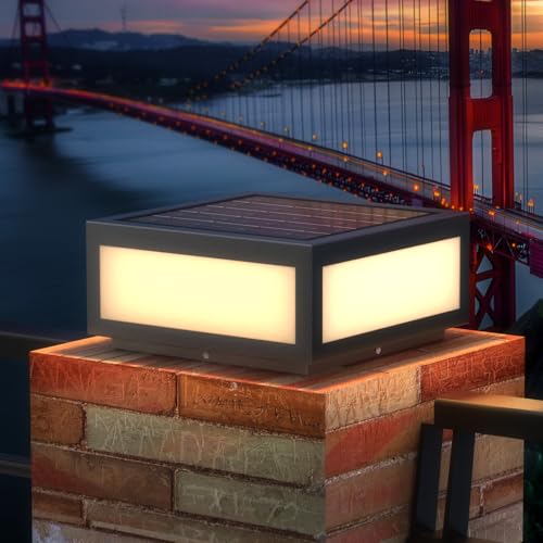 BUINNE Solar Lights for Pillars Outdoor 12' Solar...