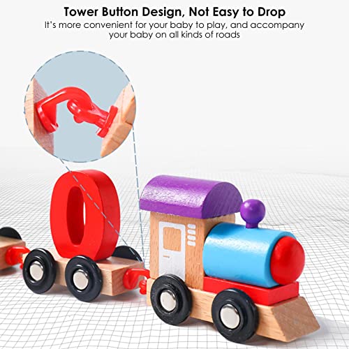 Wooden Digital Train Toy Numbers Magnetic Train Cars Early Learning Educational Toys for Kids Age 3 and Up Mini Train… - Image 6