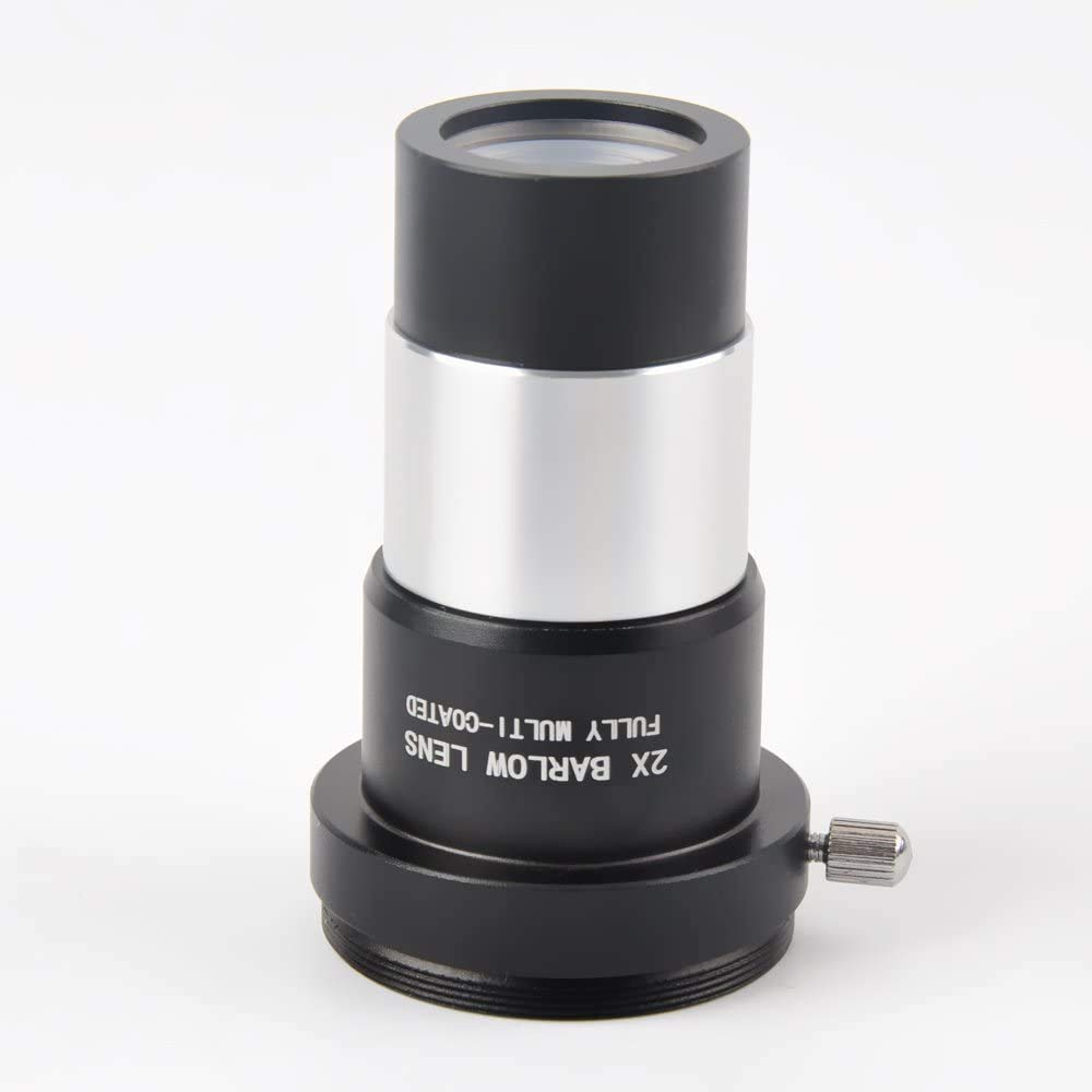 Solomark 2X beschichtet Barlowlinse/Kamera T-Adapter für 1.25" Teleskope Okular - akzeptieren 31,7mm Filter